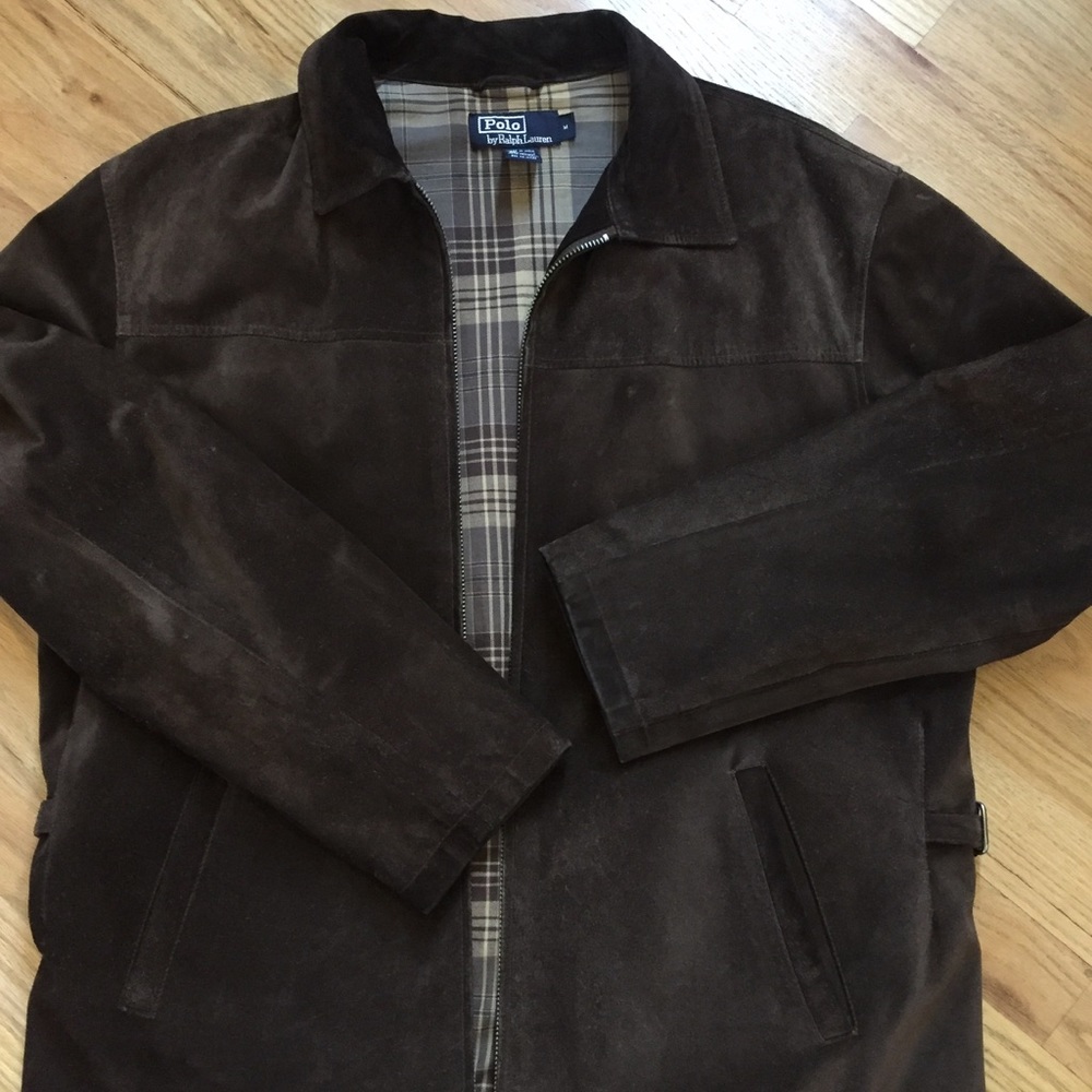 Polo by Ralph Lauren chocolate brown suede coat.